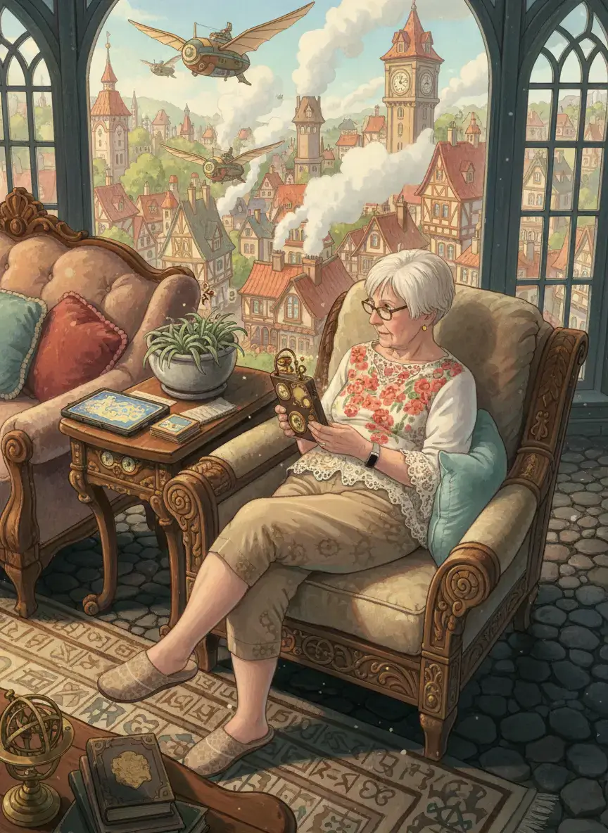 AI generated image: Transform the scene and subjects from the provided image into a breathtaking Studio Ghibli-style ani