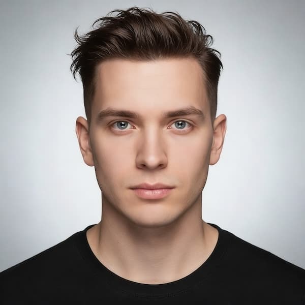 AI generated male hairstyle male modern quiff