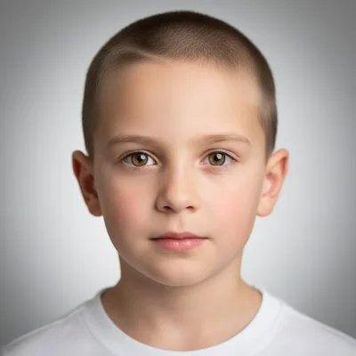 Original reference image for: AI generated children hairstyle children soft side swept undercut