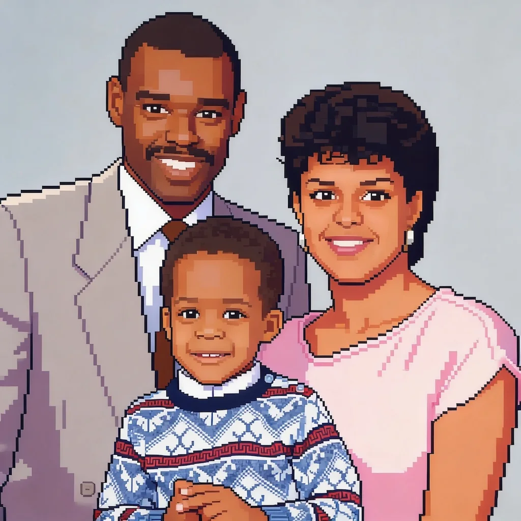 Retro pixel art style result